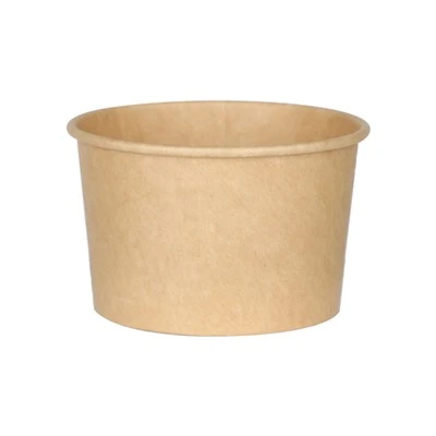 Eisbecher aus Kraftpapier